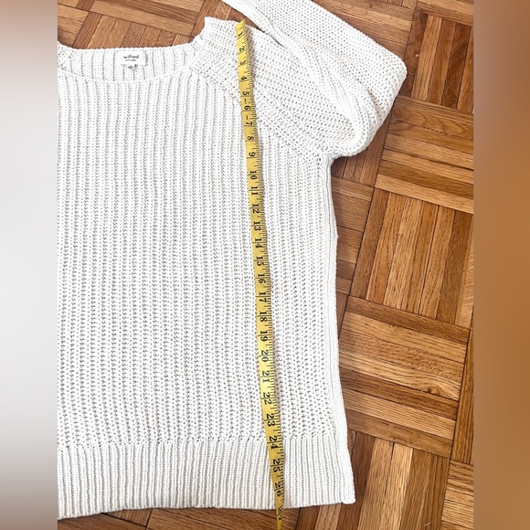 Aritzia Wilfred  Randonnai Linen Blend Sweater in Ivory  Chunky Knit Size Medium - Picture 12 of 12